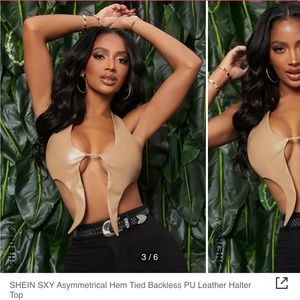 Backless leather alter top